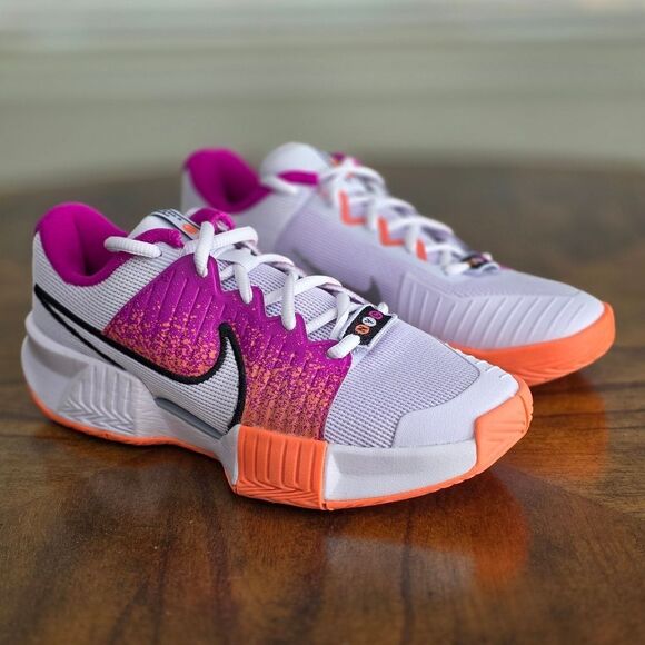 Nike Zoom GP Challenge Pro PRM Women’s Size 7 Tennis Shoes White Pink Orange New - Picture 4 of 15